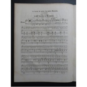 DE BEAUPLAN Amédée La leçon de valse du petit François Chant Piano ca1840