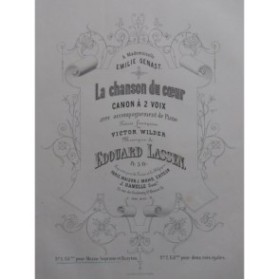 LASSEN Edouard La chanson du coeur Chant Piano ca1880