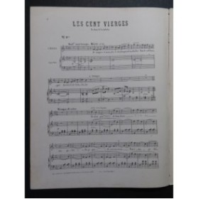 LECOCQ Charles Les Cent Vierges Grande Valse Chant Piano ca1890