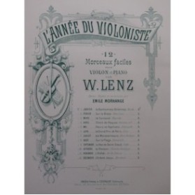 LENZ W. Sur la Plage Violon Piano 1883