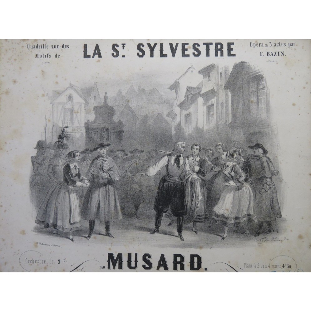 MUSARD La Saint Sylvestre Quadrille Piano ca1850