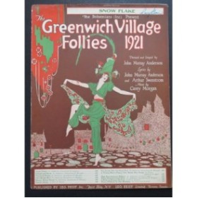 MORGAN Carey Grenwich Village Follies Snow Flake Chant Piano 1921