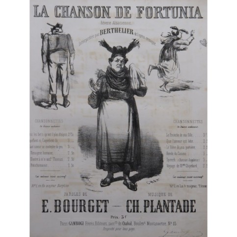 PLANTADE Charles La Chanson de Fortunia ca1840