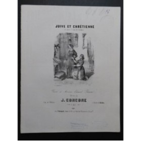 CONCONE Joseph Juive et Chrétienne Chant Piano ca1840