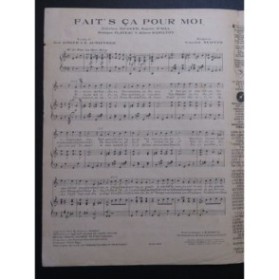 SCOTTO Vincent Fait's ça pour moi Chant Piano 1927