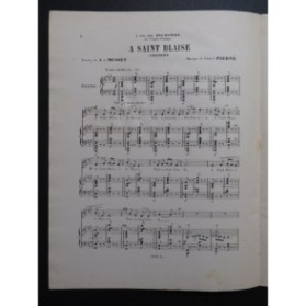 PIERNÉ Gabriel A Saint Blaise Chant Piano ca1885