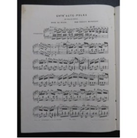 MANGEANT Sylvain Entr'acte-Polka Piano ca1850