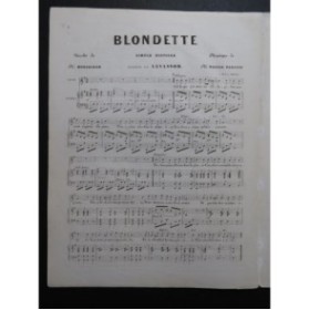 PARIZOT Victor Blondette Chant Piano ca1840