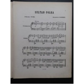D'ALBERT Charles Sultan-Polka Piano ca1860