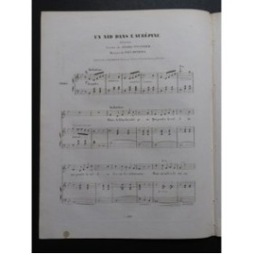 HENRION Paul Un nid dans l'Aubépine Chant Piano ca1840