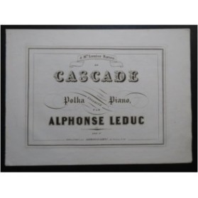 LEDUC Alphonse La Cascade Piano ca1847