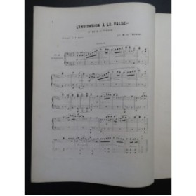 WEBER L'Invitation à la Valse de Vilbac Piano 4 mains XIXe