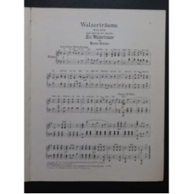 STRAUS Oscar Walzerträume Piano 1908