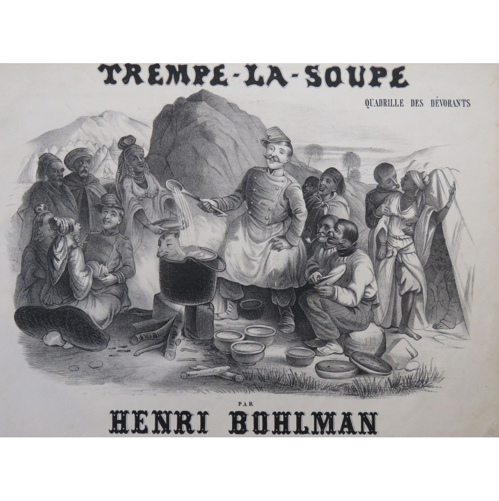 BOHLMAN Henri Trempe la soupe Piano ca1850