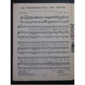 SCOTTO Vincent Le Trompette en bois Chant Piano 1924
