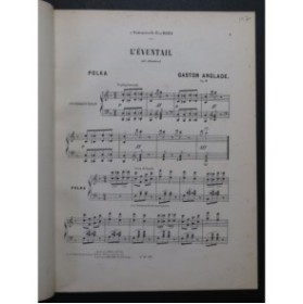 ANGLADE Gaston L'éventail Piano XIXe siècle