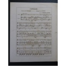 MASSET J. J. L'Africaine Nanteuil Chant Piano ca1840
