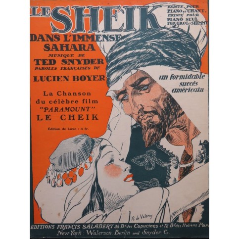 SNYDER Ted Le Sheik Piano 1921