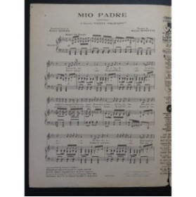 MORETTI Raoul Mio Padre Chant Piano 1928