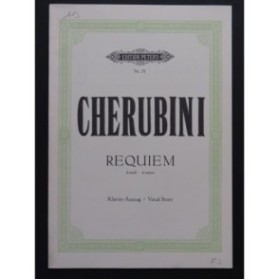 CHERUBINI Luigi Requiem Piano Chant