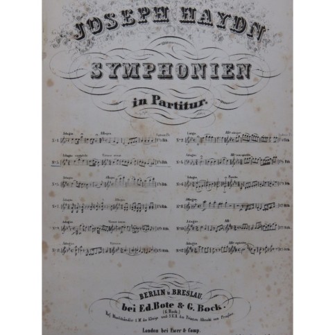 HAYDN Joseph Symphonie No 94 G Major Orchestre ca1840