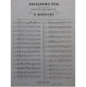 ROSSINI G. Guillaume Tell No 18 Chant Piano ca1863