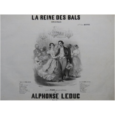 LEDUC Alphonse La Reine des Bals Piano ca1845