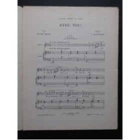 MASSENET Jules Avec toi ! Chant Piano 1903