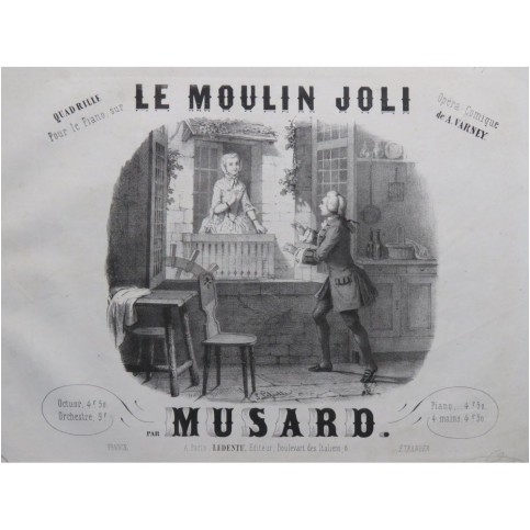 MUSARD Le Moulin Joli Piano ca1850
