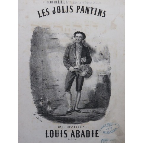 ABADIE Louis Les Jolis Pantins Chant Piano ca1850