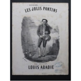 ABADIE Louis Les Jolis Pantins Chant Piano ca1850