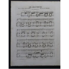 ABADIE Louis Les Jolis Pantins Chant Piano ca1850