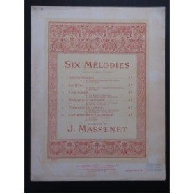 MASSENET Jules Le nid Chant Piano 1898