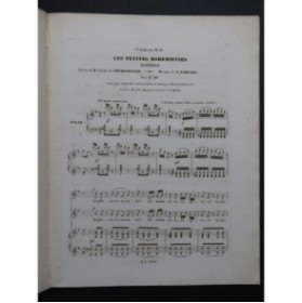 GABUSI V. Les petites Bohémiennes Chant Piano ca1840