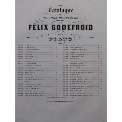 GODEFROID Félix Vieux menuet Piano ca1856