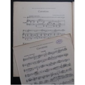 DESSAU Bernhard Cavatine Violon Piano 1909