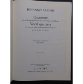 BRAHMS Johannes Quartette Chant Piano