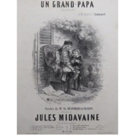 MIDAVAINE Jules Un grand papa Chant Piano ca1850