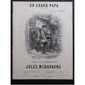 MIDAVAINE Jules Un grand papa Chant Piano ca1850