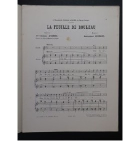 GEORGES Alexandre La Feuille de Bouleau Chant Piano 1891