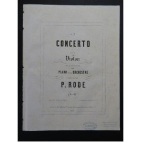 RODE Pierre Concerto No 7 Violon Orchestre ca1815
