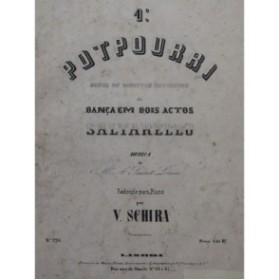 SAINT LÉON A. Potpourri No 1 Saltarello Piano XIXe