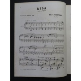 GODEFROID Félix Fantaisie sur Aida de Verdi Piano ca1872