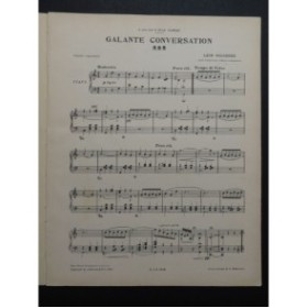 GOLDBERG Léon Galante Conversation Piano 1909