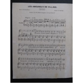 MASINI F. Les Amoureux de Village Chant Piano ca1840