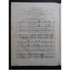 VIMEUX Joseph Le Petit Suisse Chant Piano ca1830
