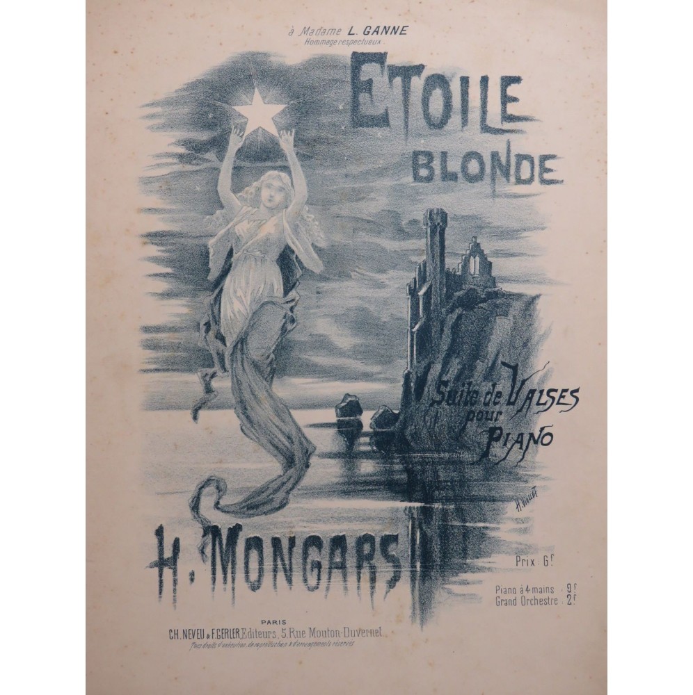 MONGARS H. Étoile Blonde Piano ca1900