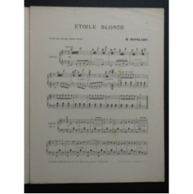 MONGARS H. Étoile Blonde Piano ca1900