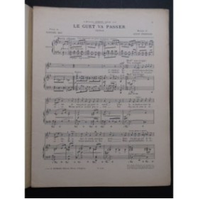 STANISLAS Adolf Le Guet va Passer Chant Piano ca1900