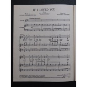 RODGERS Richard If I Loved You Chant Piano 1945